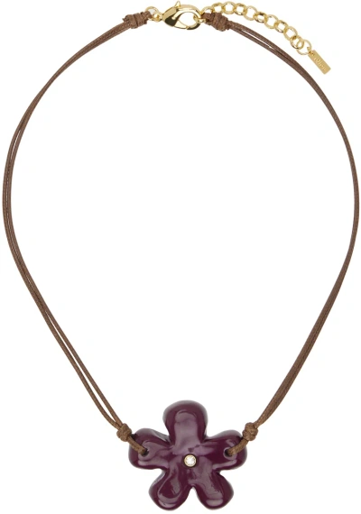 Eliou Purple Lory Necklace In Brown