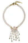 Eliou Éliou Serena Freshwater Pearl Beaded Pendant Necklace In White
