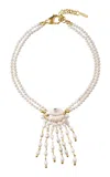 Eliou Éliou Serena Freshwater Pearl Beaded Pendant Necklace In White