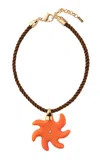 Eliou Sole Resin Necklace In Orange