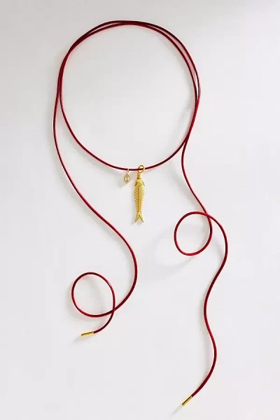 Eliou Spina Wrap Necklace In Red
