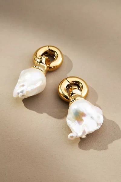 Eliou Stina Earrings In Gold Plated & Pearl