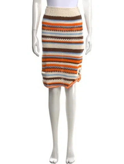 Pre-owned Eliou Striped Midi Length Skirt W/ Tags In Multicolor