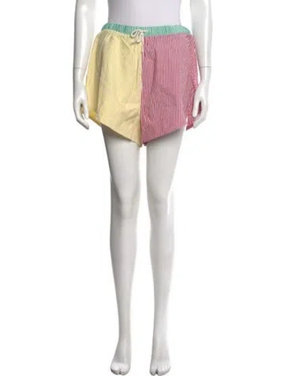 Pre-owned Eliou Striped Mini Shorts In Multicolor