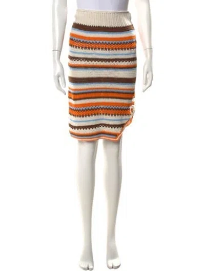Pre-owned Eliou Striped Mini Skirt In Multi