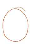 Eliou Tayo 14k Yellow Gold Beaded Necklace In Orange
