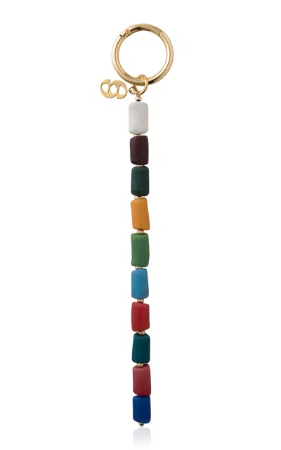 Eliou Totem Handmade Gold-plated Key Chain In Multi
