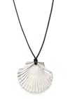 Eliou Venus Wrap Shell Cord Necklace In Silver