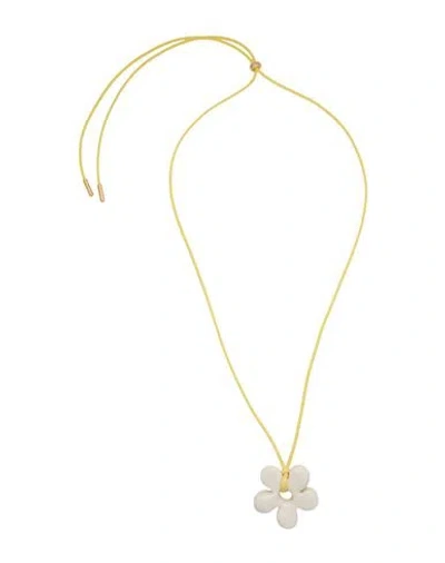 Eliou Éliou Woman Necklace Ivory Size - Textile Fibers, Plastic In White