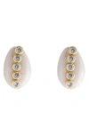 Eliou Wren Shell Earrings In Gold