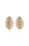 Eliou Wren Shell Earrings In White