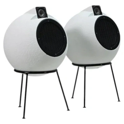 Pre-owned Elipson Set Of Bs 404 Speakers By Joseph Léon For , 1960s France. In Gray