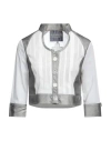 Elisa Cavaletti By Daniela Dallavalle Woman Blazer Silver Size 6 Polyester, Polyurethane, Elastane In Silver