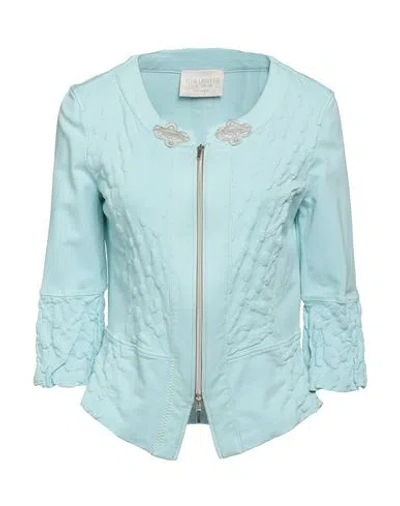 Elisa Cavaletti By Daniela Dallavalle Woman Blazer Sky Blue Size 10 Cotton, Elastane