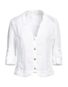 Elisa Cavaletti By Daniela Dallavalle Woman Blazer White Size 6 Linen, Cotton, Elastane, Viscose, Me