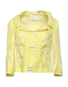 Elisa Cavaletti By Daniela Dallavalle Woman Blazer Yellow Size 10 Linen, Cotton, Elastane