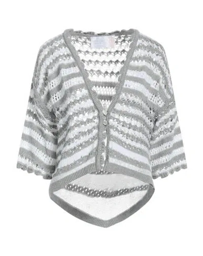 Elisa Cavaletti By Daniela Dallavalle Woman Cardigan Light Grey Size 6 Cotton, Viscose, Polyamide