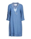 Elisa Cavaletti By Daniela Dallavalle Woman Mini Dress Blue Size 6 Linen, Viscose, Elastane, Cotton, In Blue