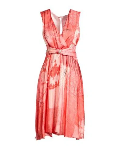 Elisa Cavaletti By Daniela Dallavalle Woman Mini Dress Coral Size M Viscose, Polyester In Red