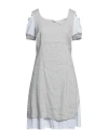 Elisa Cavaletti By Daniela Dallavalle Woman Mini Dress Grey Size 10 Viscose, Linen, Polyester, Cotto In Grey