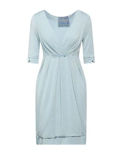 Elisa Cavaletti By Daniela Dallavalle Woman Mini Dress Sky Blue Size 8 Viscose, Polyester, Polyamide