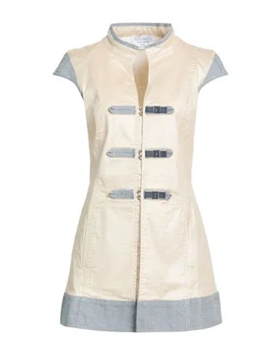 Elisa Cavaletti By Daniela Dallavalle Woman Overcoat & Trench Coat Beige Size S Cotton, Elastane In White