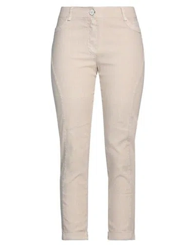 Elisa Cavaletti By Daniela Dallavalle Woman Pants Beige Size 6 Linen, Cotton, Elastane