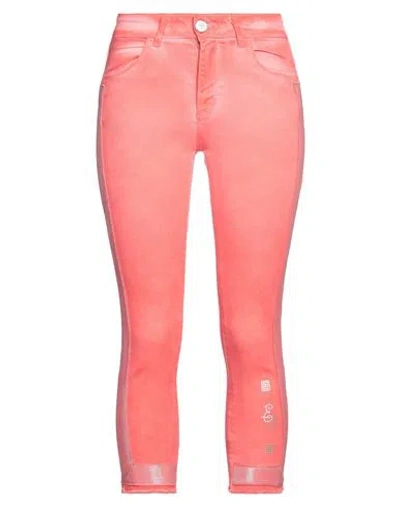 Elisa Cavaletti By Daniela Dallavalle Woman Pants Coral Size 26 Cotton, Elastane In Red
