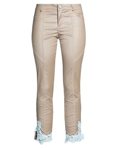 Elisa Cavaletti By Daniela Dallavalle Woman Pants Sand Size 29 Cotton, Elastane In Brown