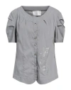 Elisa Cavaletti By Daniela Dallavalle Woman Shirt Grey Size 8 Cotton, Polyamide, Elastane In Grey