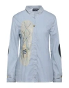 Elisa Cavaletti By Daniela Dallavalle Woman Shirt Slate Blue Size 6 Cotton, Polyamide, Elastane, Pol In Blue