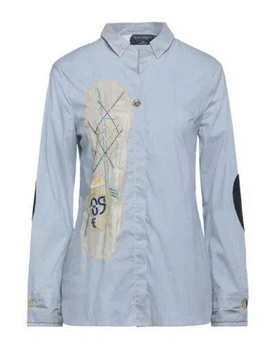 Elisa Cavaletti By Daniela Dallavalle Woman Shirt Slate Blue Size 6 Cotton, Polyamide, Elastane, Pol