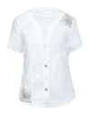 Elisa Cavaletti By Daniela Dallavalle Woman Shirt White Size 6 Cotton, Nylon, Elastane In White