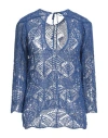 Elisa Cavaletti By Daniela Dallavalle Woman Sweater Blue Size 10 Acrylic, Polyamide In Blue