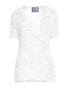 Elisa Cavaletti By Daniela Dallavalle Woman Sweater White Size 6 Polyester, Polyamide, Viscose In White