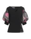 Elisa Cavaletti By Daniela Dallavalle Woman Top Black Size 6 Polyester, Rayon, Elastane, Viscose In Black