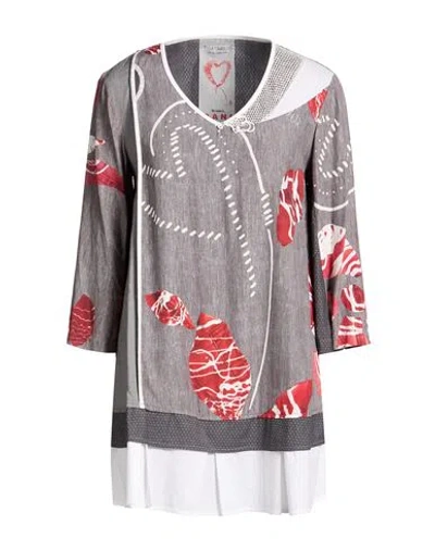 Elisa Cavaletti By Daniela Dallavalle Woman Top Grey Size 8 Viscose, Cotton, Elastane, Polyester, Ny In Gray