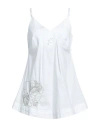 Elisa Cavaletti By Daniela Dallavalle Woman Top White Size 6 Cotton, Nylon, Elastane, Polyester In White
