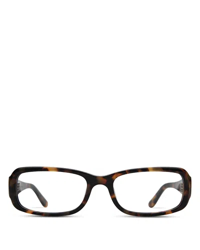 Elisa Johnson Avery Rectangular Optical Glasses, 56mm In Green