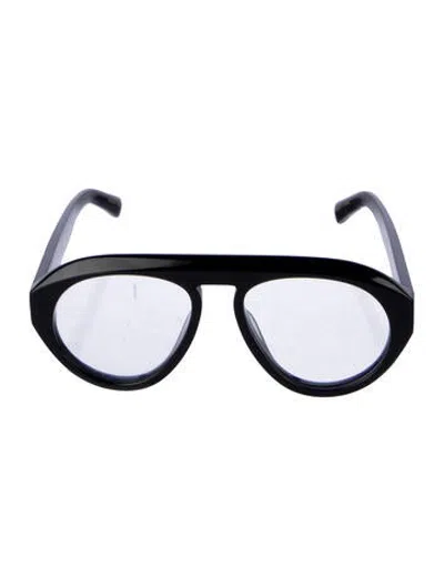 Pre-owned Elisa Johnson Aviator Eyeglasses In Black