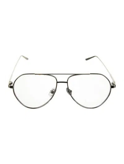 Pre-owned Elisa Johnson Aviator Eyeglasses In Silver