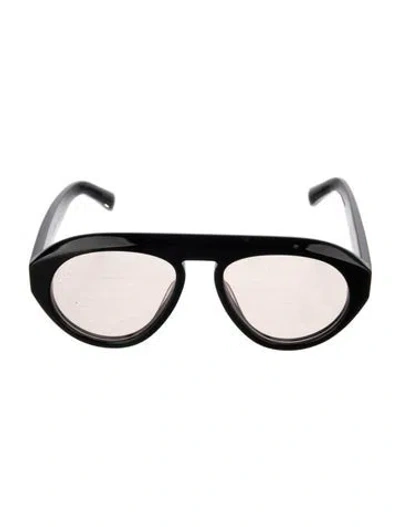 Pre-owned Elisa Johnson Aviator Tinted Sunglasses In Black