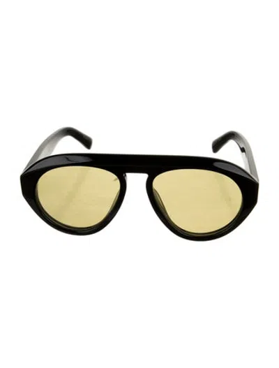 Pre-owned Elisa Johnson Aviator Tinted Sunglasses In Black