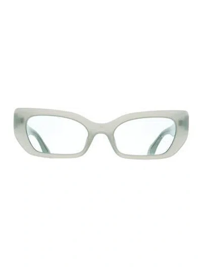 Pre-owned Elisa Johnson Cat-eye Clear Sunglasses In Blue