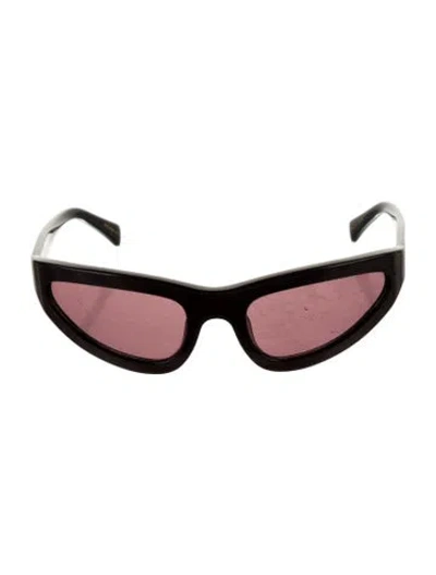 Pre-owned Elisa Johnson Cat-eye Tinted Sunglasses In Purple