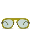 Elisa Johnson Jane 54mm Aviator Sunglasses In Green
