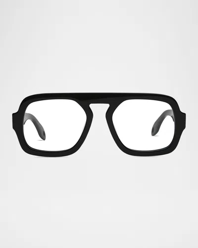 Elisa Johnson Jane Acetate Aviator Optical Glasses In Black Optical