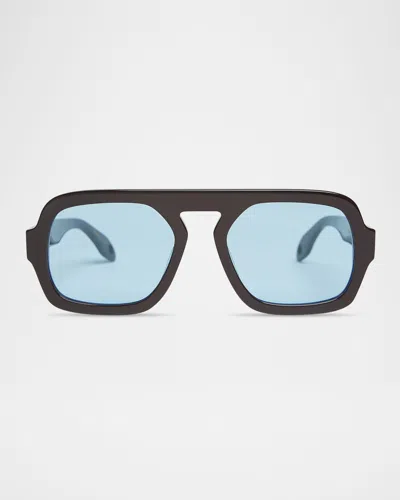 ELISA JOHNSON JANE ACETATE AVIATOR SUNGLASSES