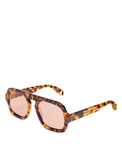 Elisa Johnson Jane Aviator Sunglasses, 54mm In Brown