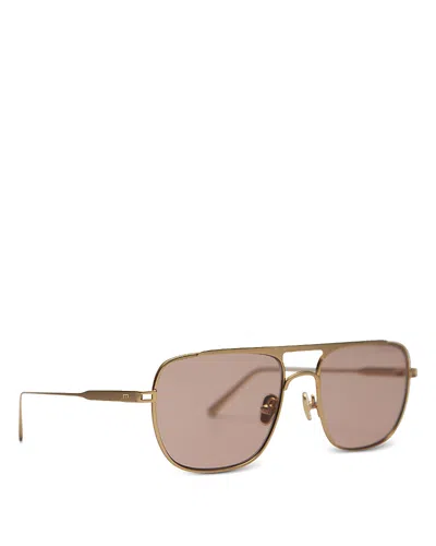 Elisa Johnson Jane Aviator Sunglasses, 54mm In Brown